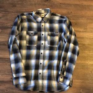 Volcom Blue/White Casual Button up long sleeve